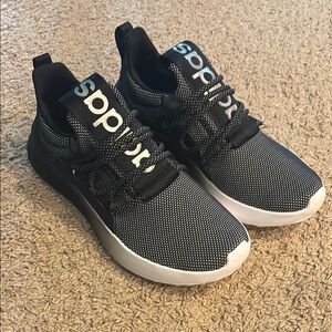 Adidas Men's Black and White Sneakers